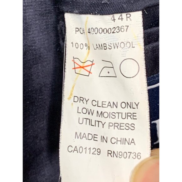 Chaps Men's 44R Gray Blazer 100% Lambswool Classic Fit 3-Button Jacket 7257 - Picture 4 of 8